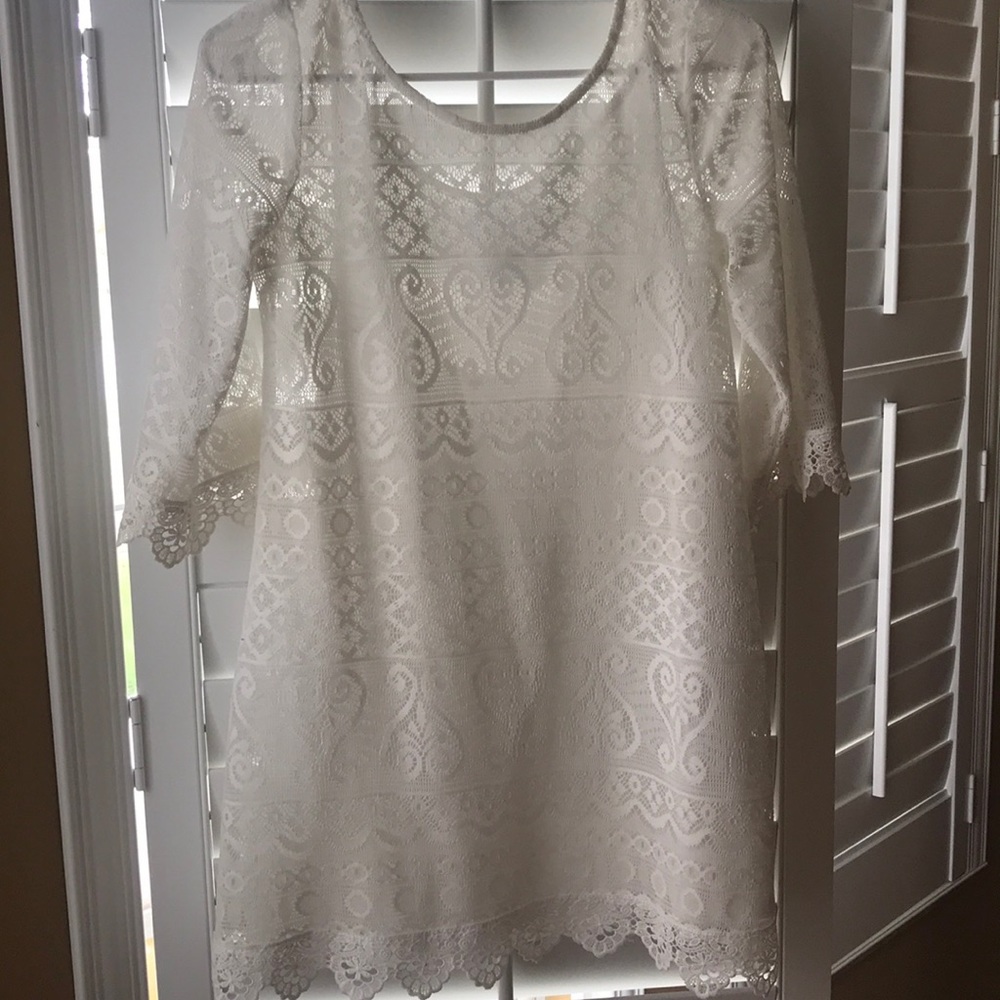 Simple White Dress with Inner Lining